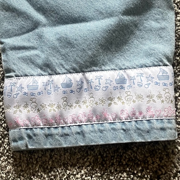 Christopher & Banks Cropped Denim Jeans with Nautical/Beach Themed Trim - Size 4 - Picture 5 of 6